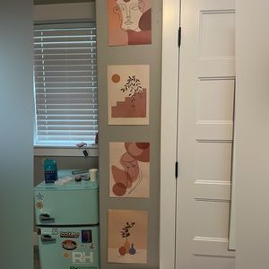 4 posters to go on the wall.